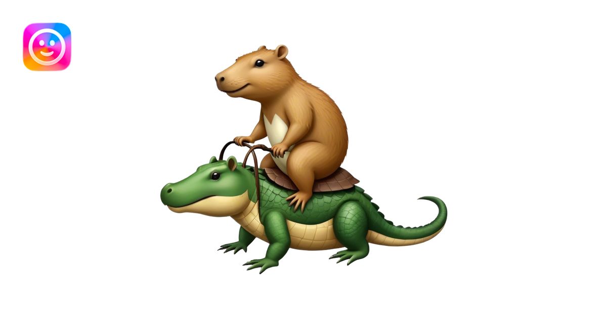 capybara riding alligator emoji | AI Emoji Generator