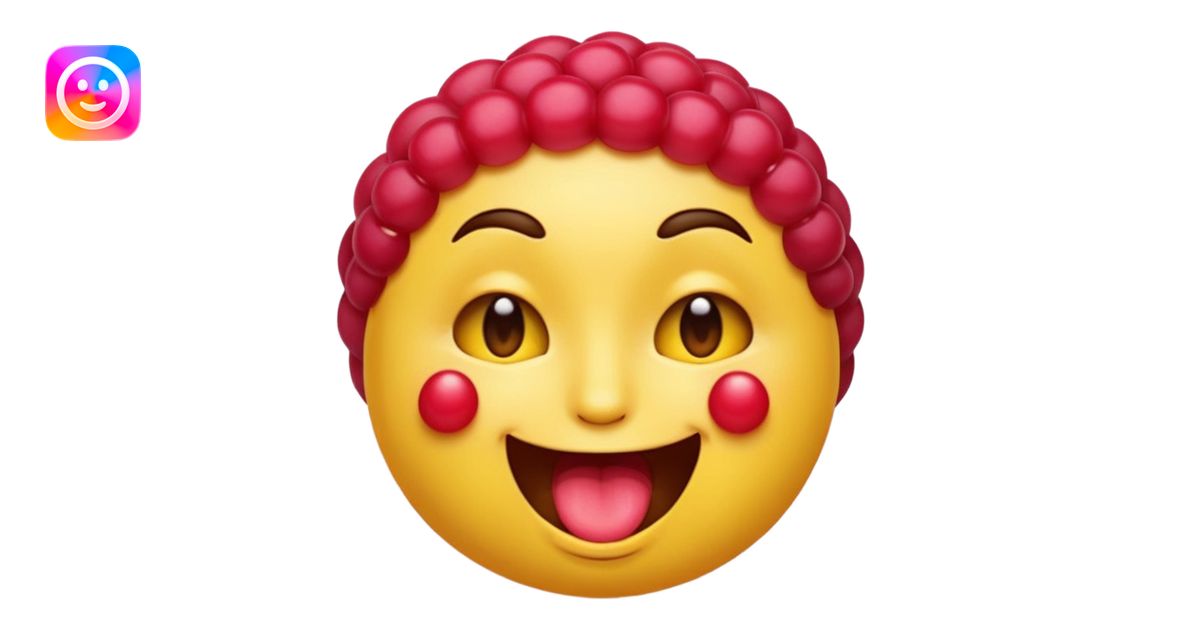 Emoji face winking blowing “raspberry” emoji | AI Emoji Generator