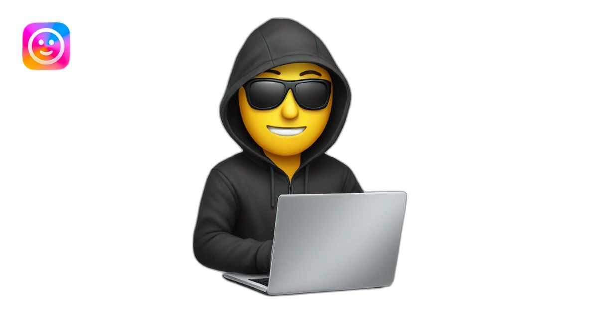 an hacker with a laptop emoji | AI Emoji Generator