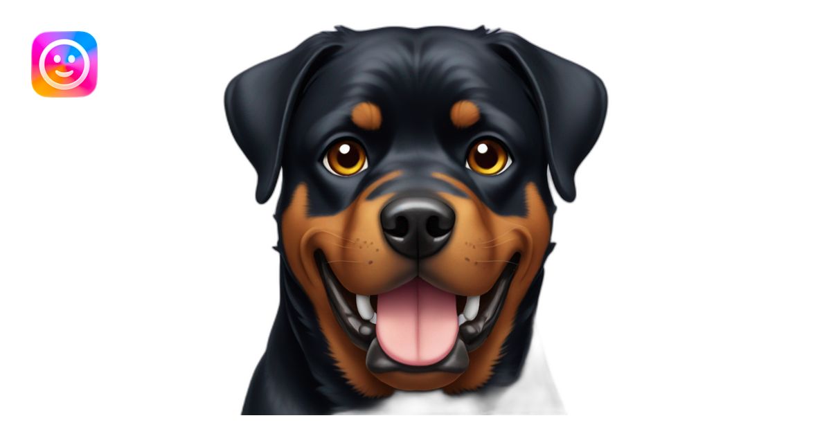 Rottweiler face emoji | AI Emoji Generator