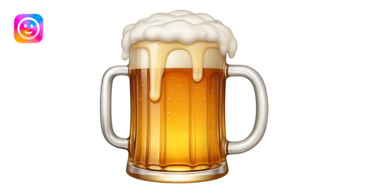 mug of beer with foam emoji | AI Emoji Generator