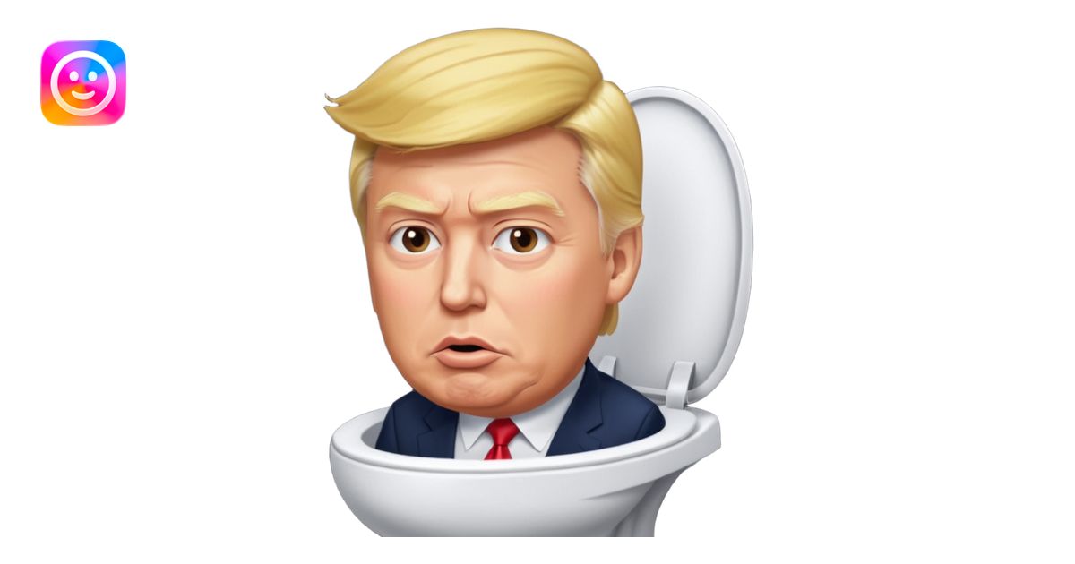 Donald Trump pooping on Elon Musk emoji | AI Emoji Generator