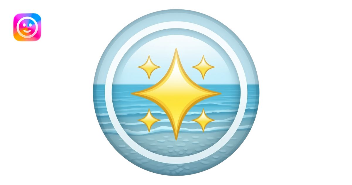 Sparkle emoji but with sea salt / ocean vibes emoji | AI Emoji Generator