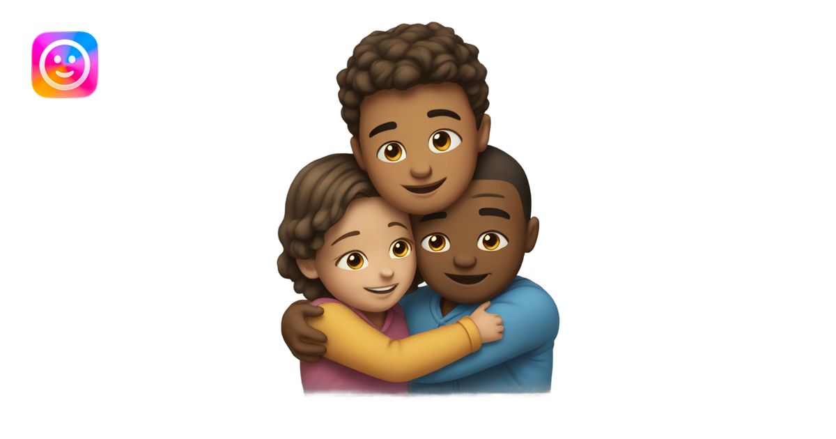 Brother and sister hugging emoji | AI Emoji Generator