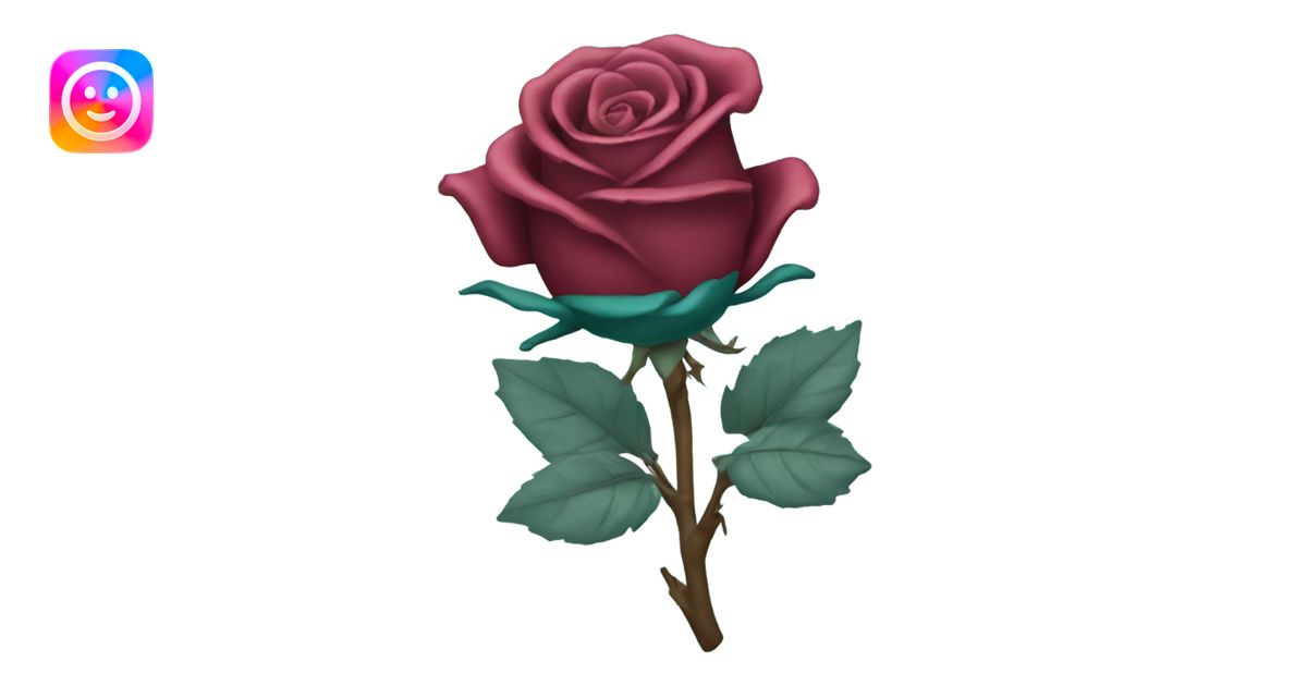 Teal iOS dead rose emoji emoji | AI Emoji Generator
