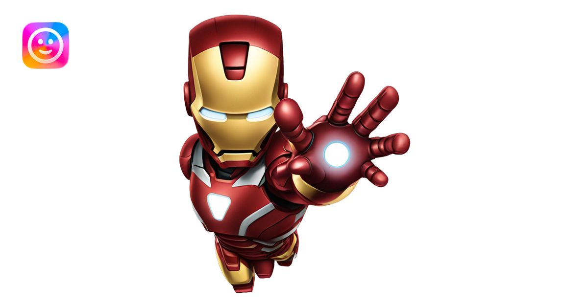 iron man flying diagonally with one arm forward emoji | AI Emoji Generator