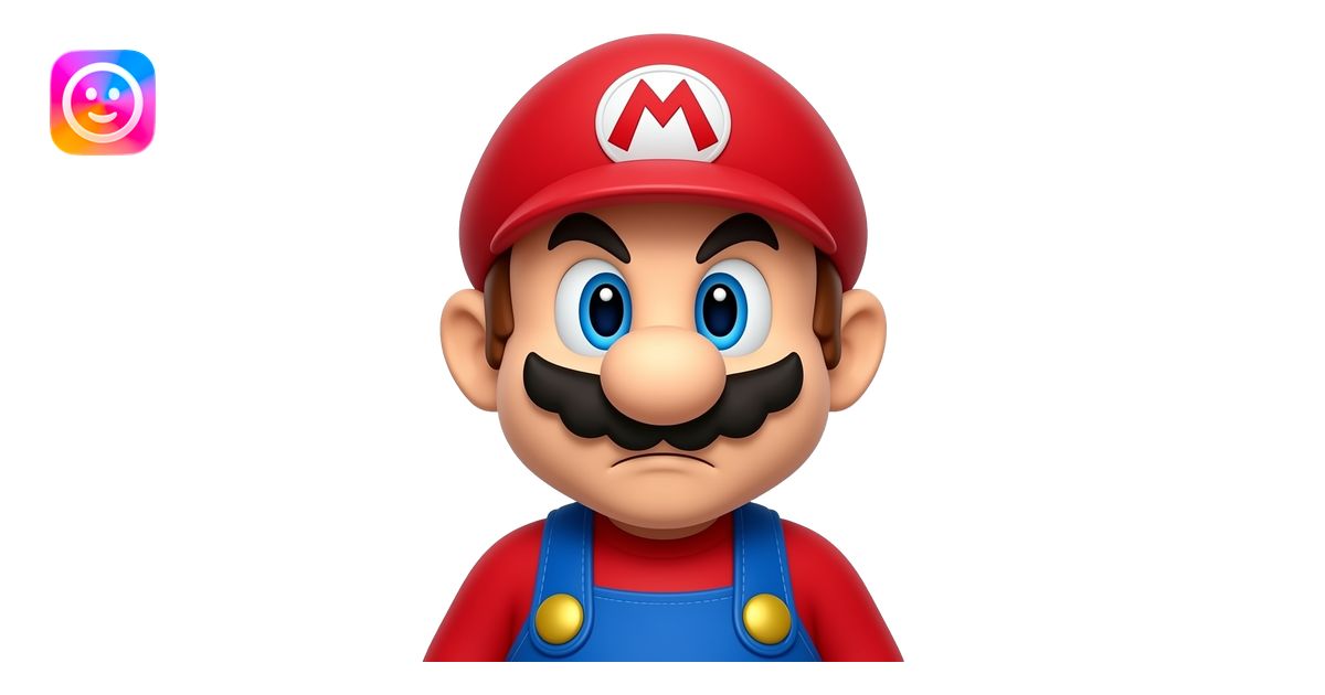 super mario showing he doesn't know yet, close up emoji | AI Emoji ...