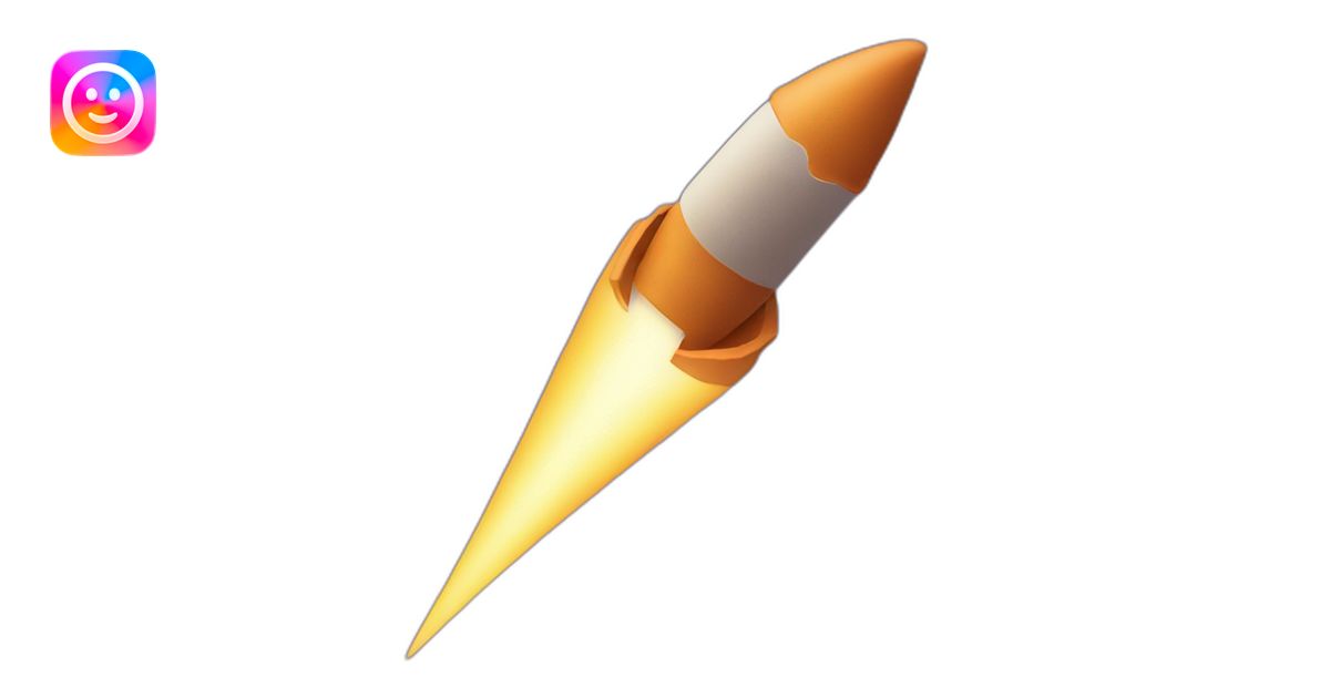 a comet flying with it's cone emoji | AI Emoji Generator
