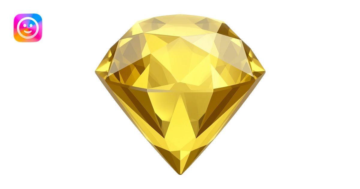golden candy plumbob gem diamond shape emoji | AI Emoji Generator