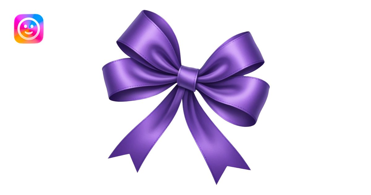 purple ribbon emoji | AI Emoji Generator