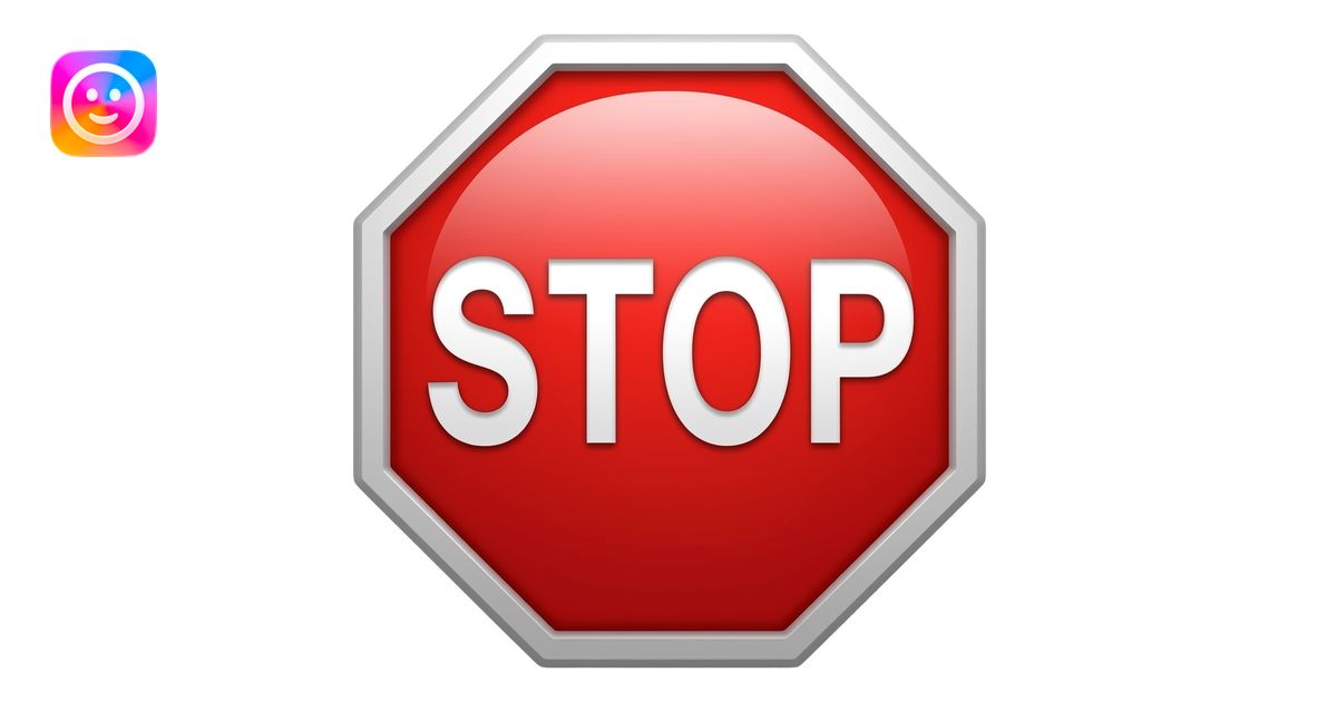 Stop Sign emoji | AI Emoji Generator