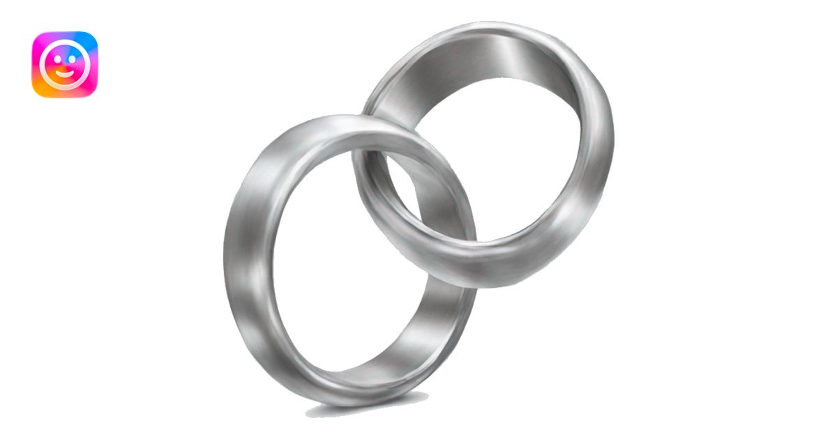 Two platinum rings together emoji emoji | AI Emoji Generator