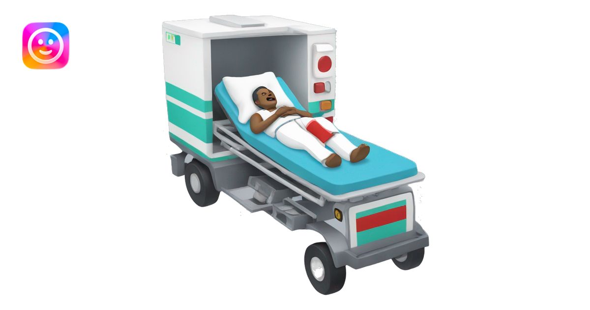 man laying in ambulance emoji | AI Emoji Generator