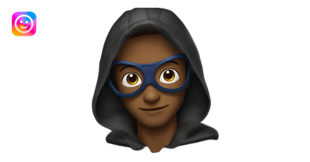 Spiderman in black emoji | AI Emoji Generator