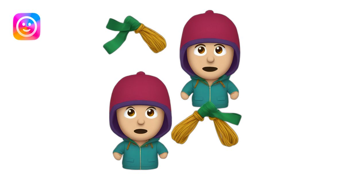 Craig Tucker South Park chullo hat with strings emoji | AI Emoji Generator