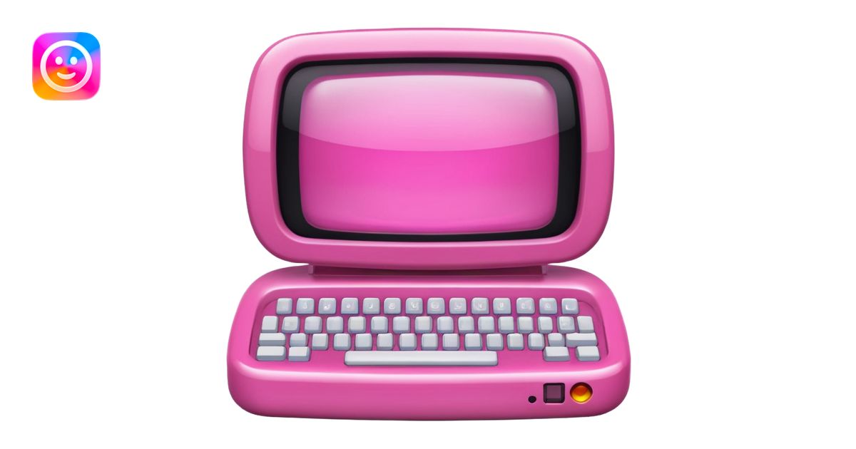 shiny pink translucent 90s PC emoji | AI Emoji Generator
