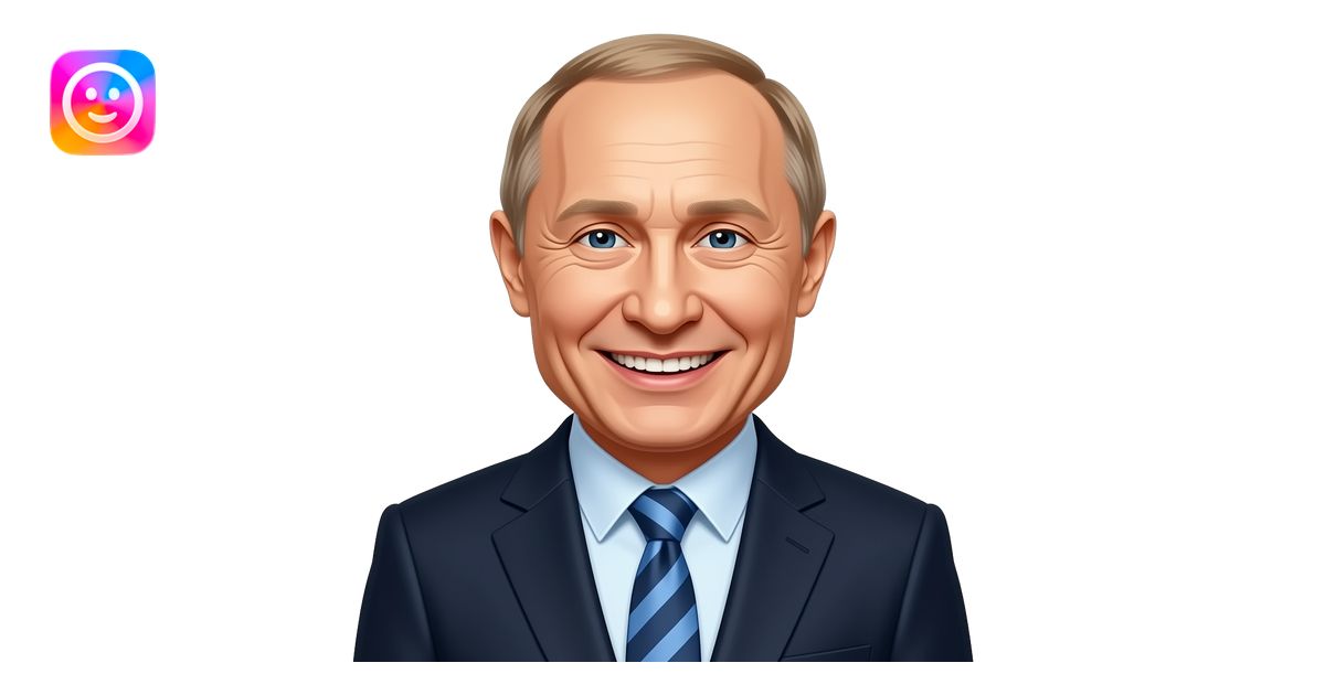 Cc peut tu me créer un emoji de Vladimir Poutine qui est mort de rire ...