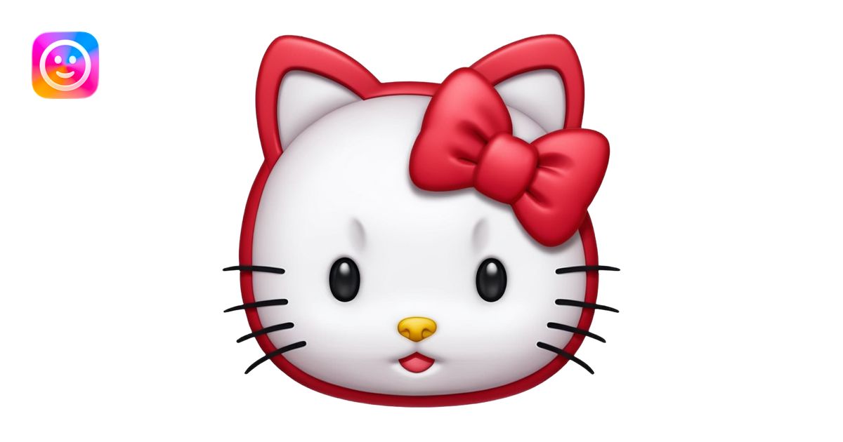 Hello Kitty cabeza rojo emoji | AI Emoji Generator