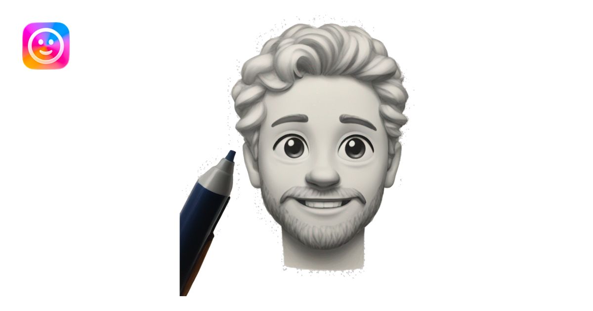 Sketchbook with drawing marker emoji | AI Emoji Generator