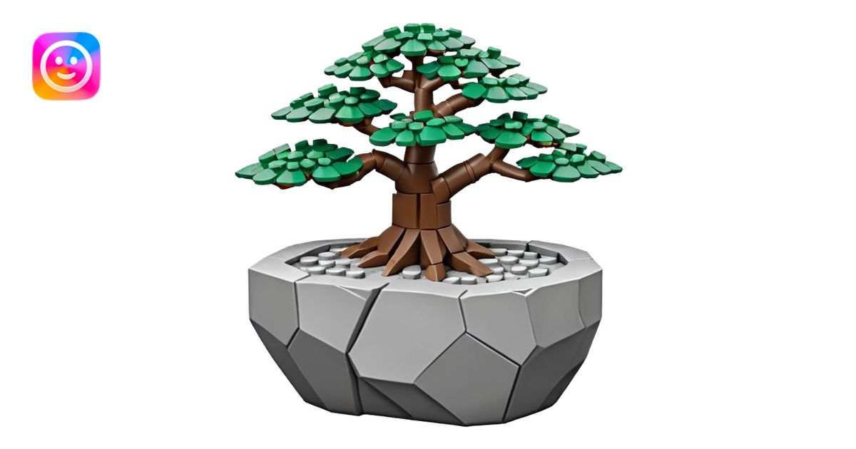 Stone Age rocks cracked and broken forming a very shallow bonsai pot ...