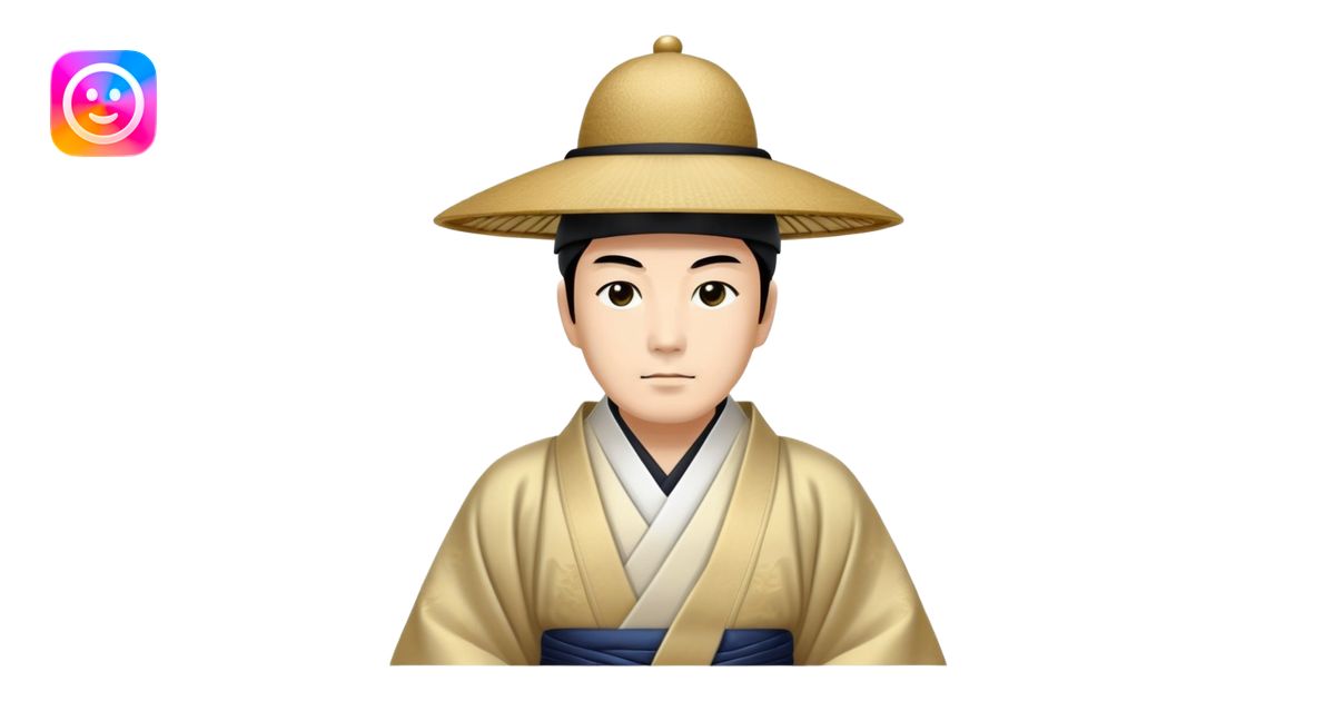 Japanese emperor in Edo period attire, ho robe and kanmuri hat ...