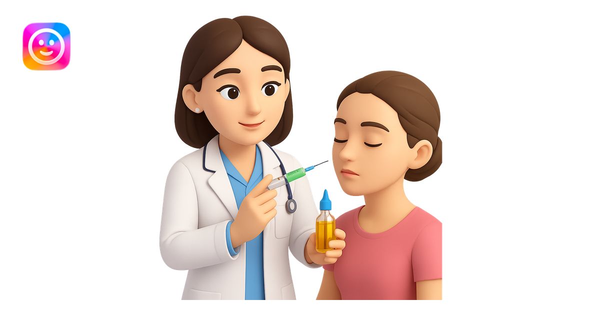 A female doctor who is doing PRP injections, add a patient emoji | AI ...