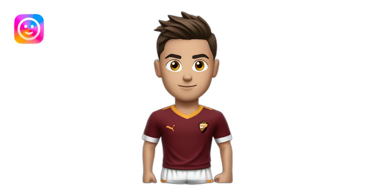 Dybala con la maglia della roma emoji | AI Emoji Generator