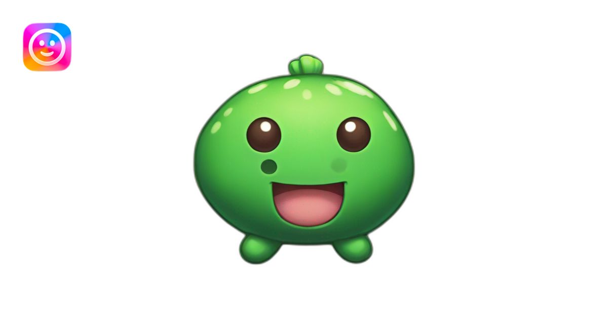 A green junimo from Stardew valley emoji | AI Emoji Generator