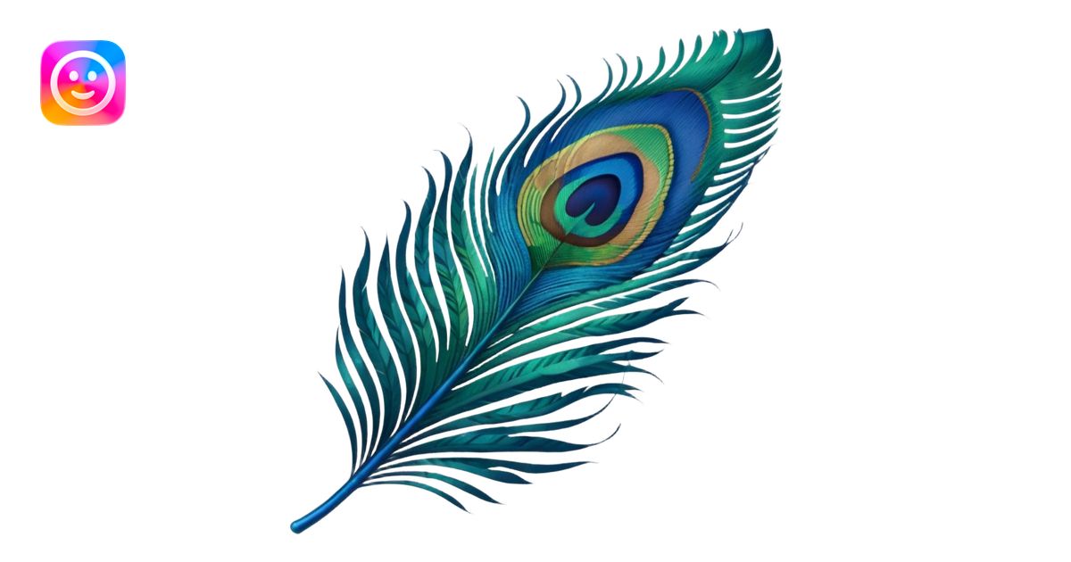 Peacock feather emoji | AI Emoji Generator