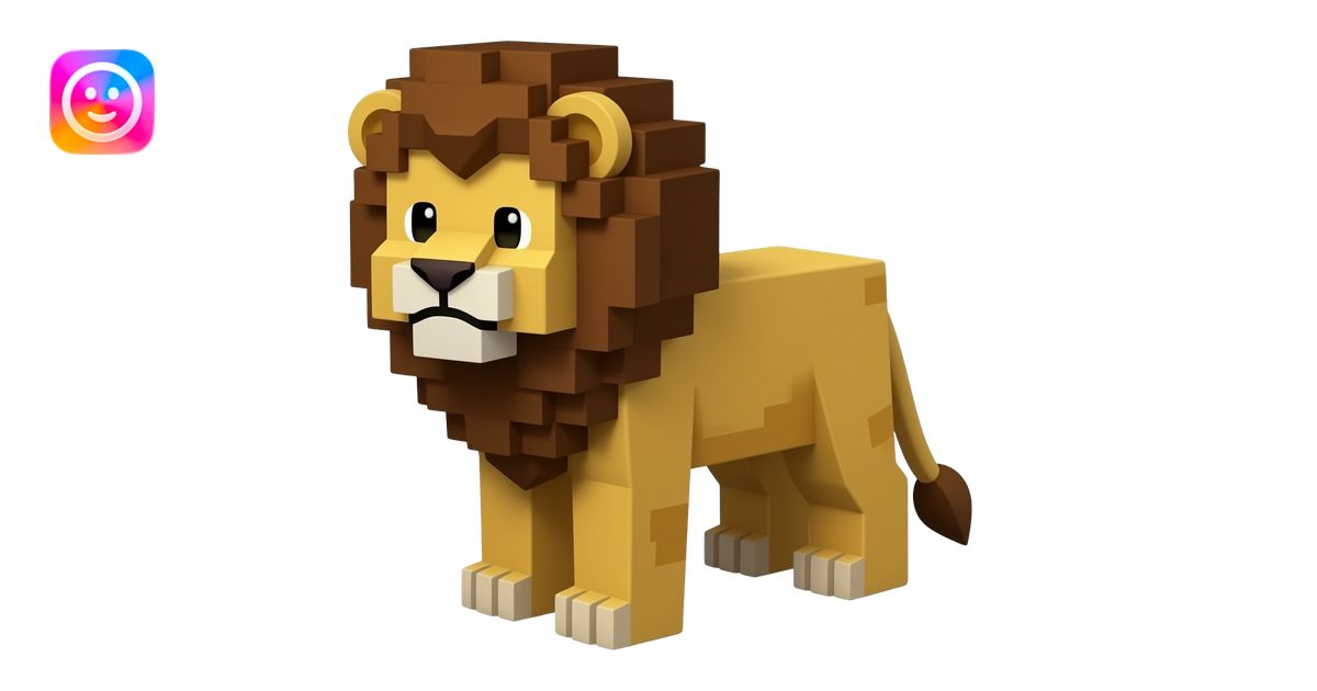lion minecraft emoji | AI Emoji Generator