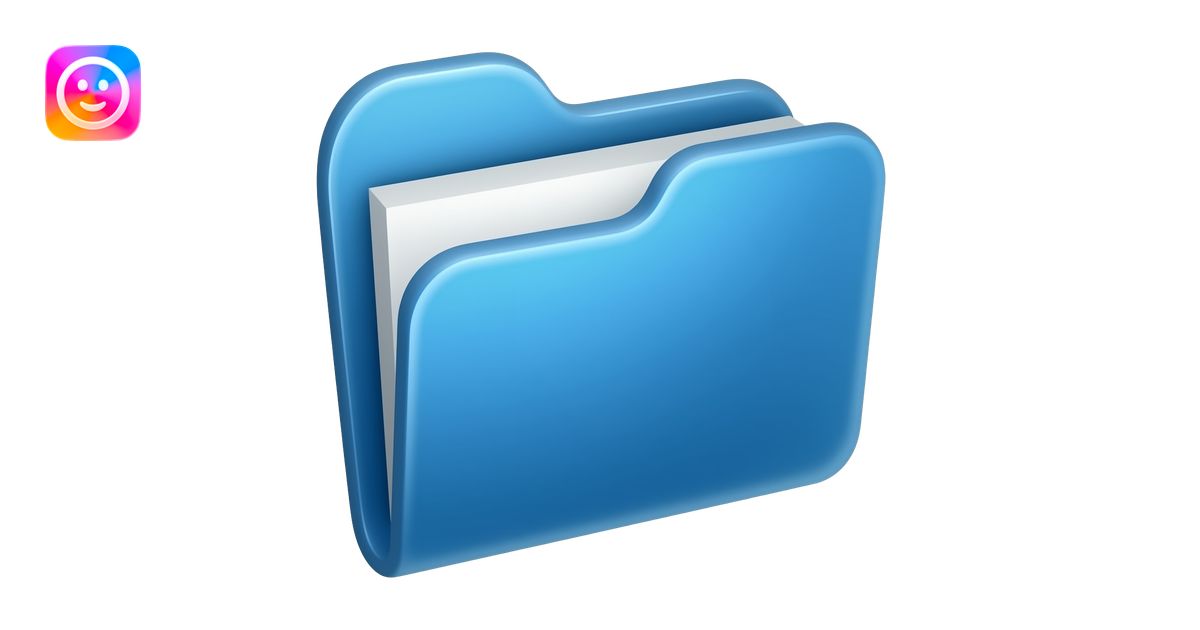folder blue color emoji | AI Emoji Generator
