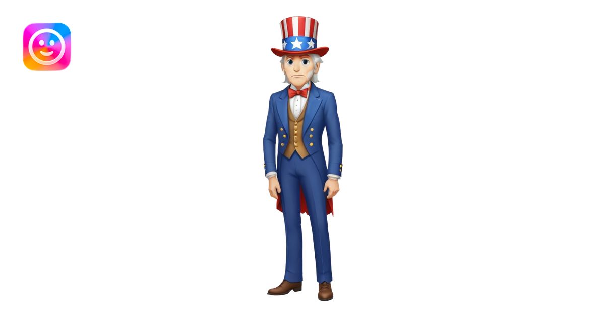 uncle sam standing side view whole body emoji | AI Emoji Generator