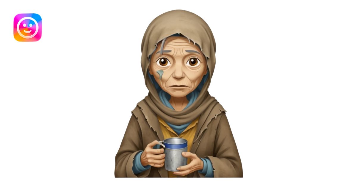 begger woman emoji | AI Emoji Generator