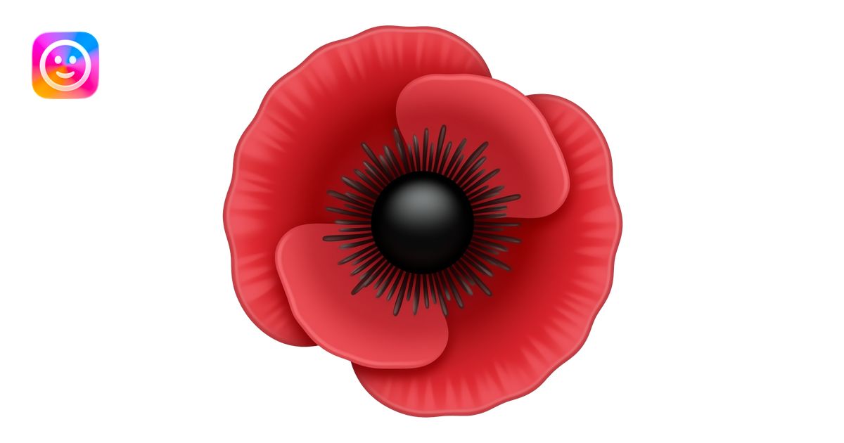 Remembrance poppy emoji | AI Emoji Generator