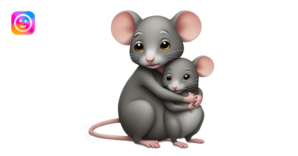 Rat hugging a child emoji | AI Emoji Generator