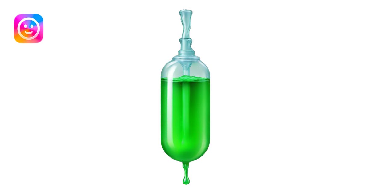 Green liquid injection emoji | AI Emoji Generator