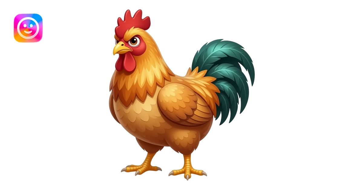 Angry chicken emoji | AI Emoji Generator