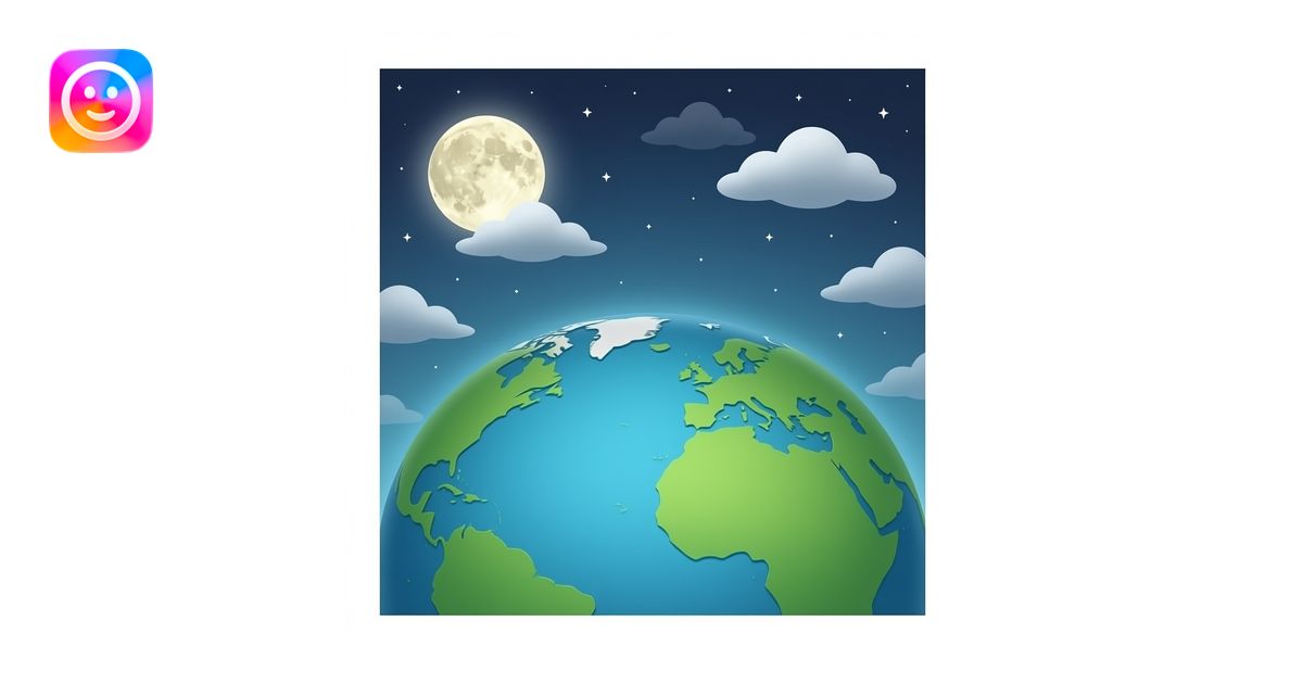 Earth and moon emoji | AI Emoji Generator