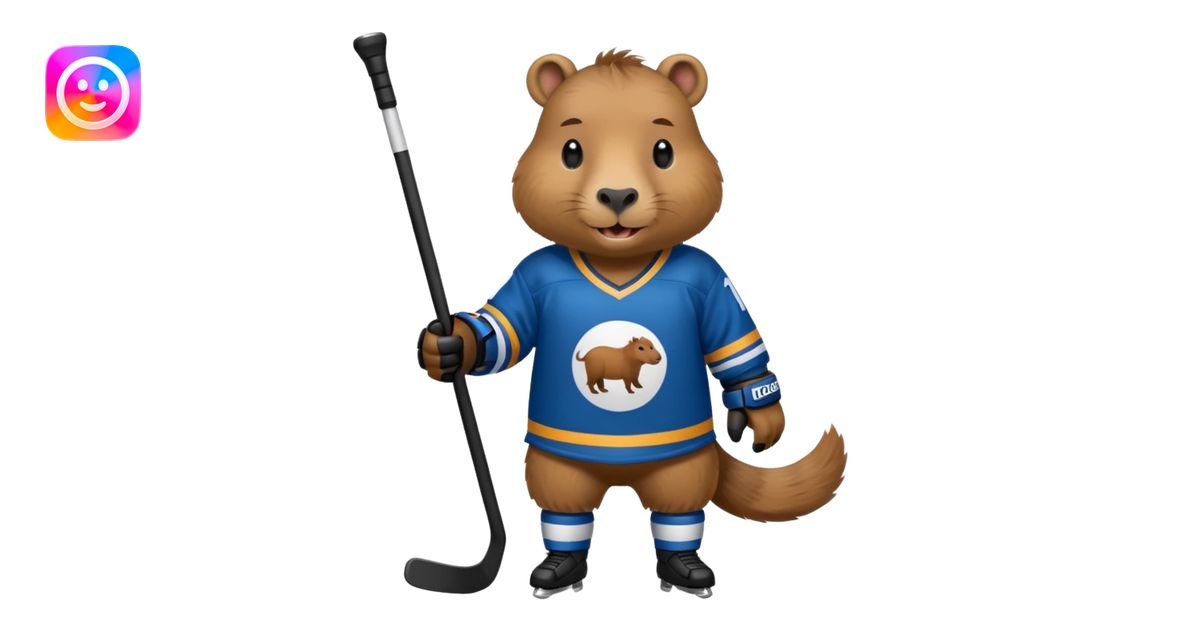 capybara ice hockey player emoji | AI Emoji Generator