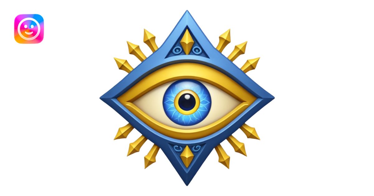 Wiz 101 casting sigil blue and yellow myth eye inspired school emoji ...