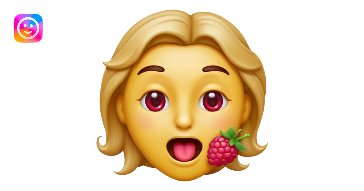 Emoji face winking blowing tongue raspberry emoji | AI Emoji Generator