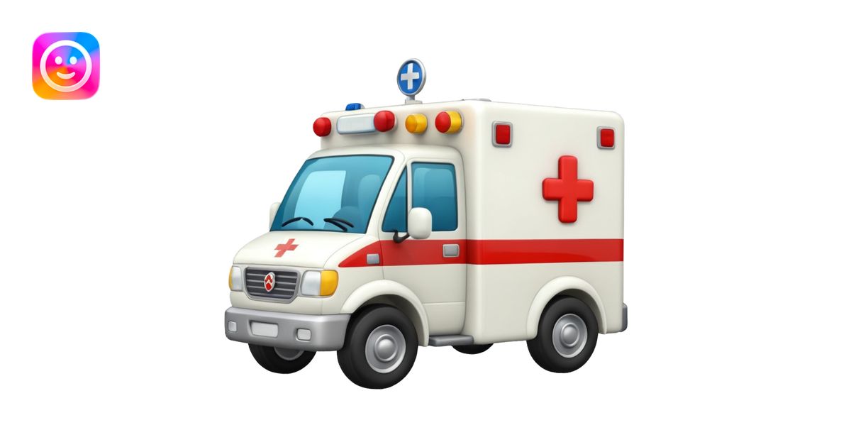 create an ambulance with peluche emoji | AI Emoji Generator