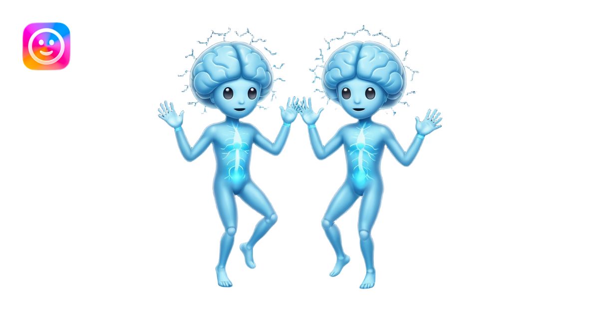Last two brain cells dancing emoji | AI Emoji Generator