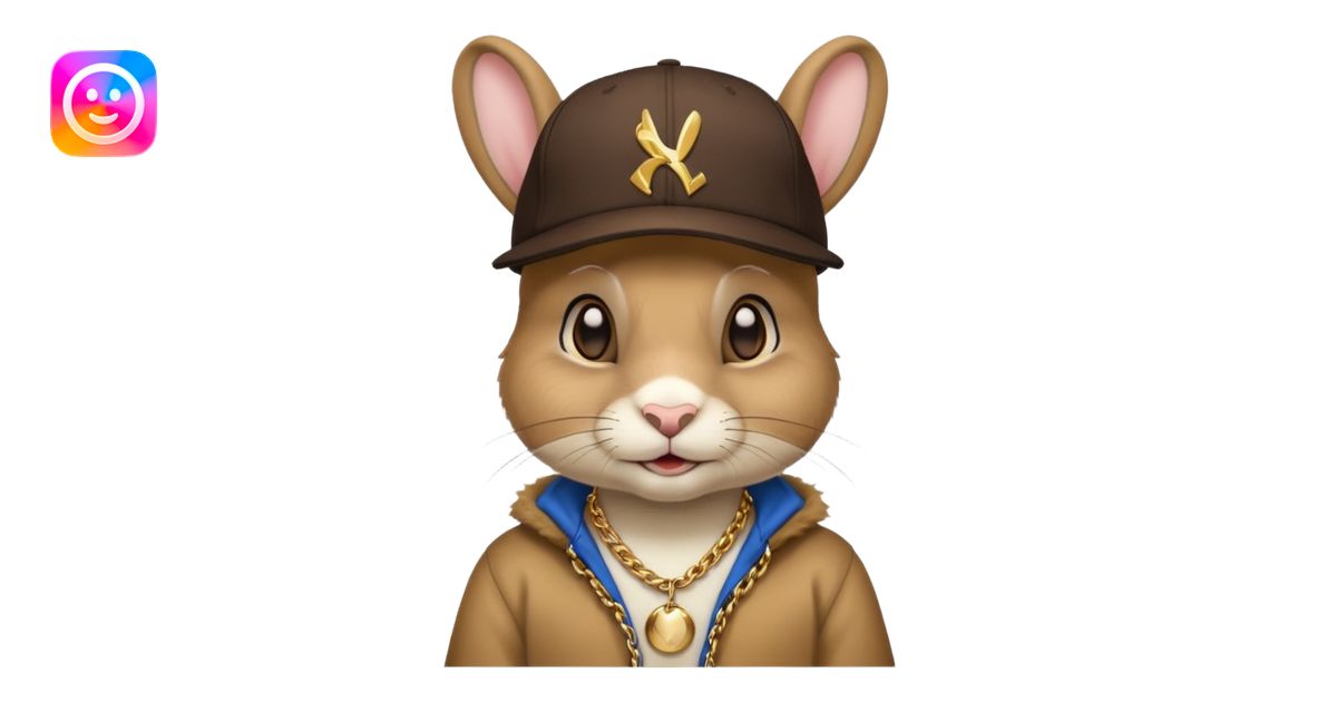 Rapper rabbit emoji | AI Emoji Generator