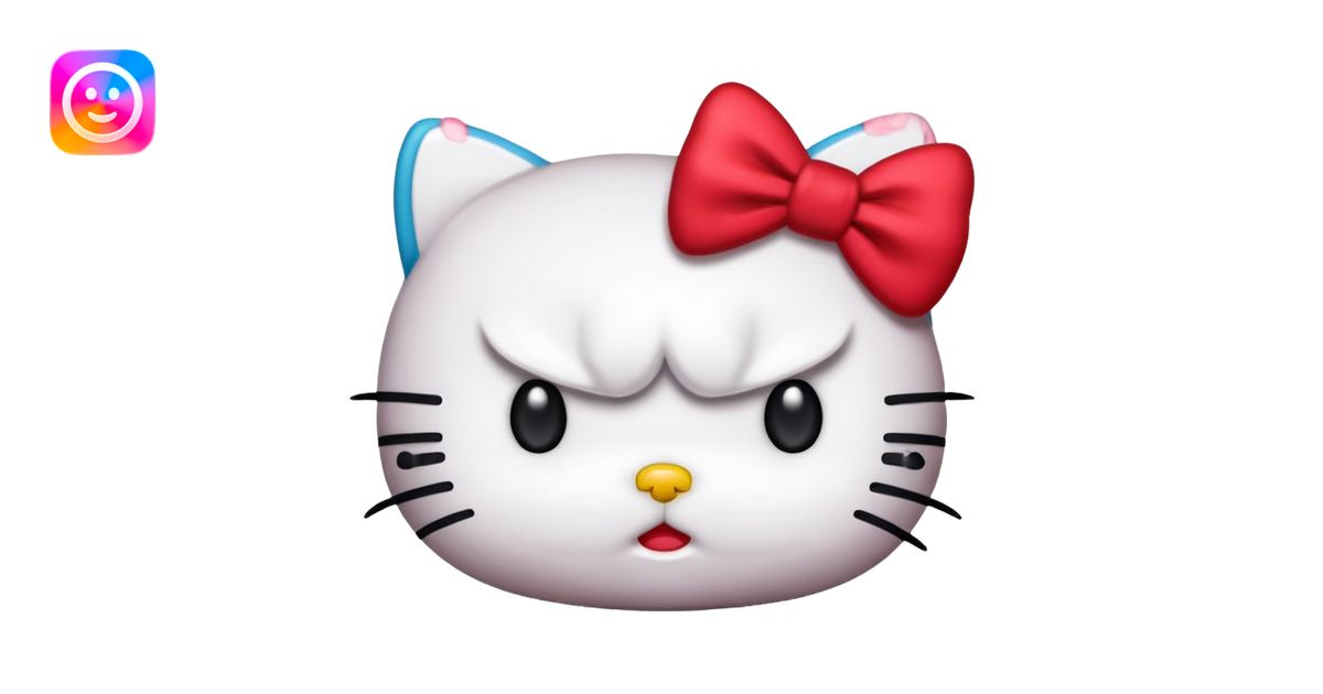 Hello kitty mad emoji | AI Emoji Generator
