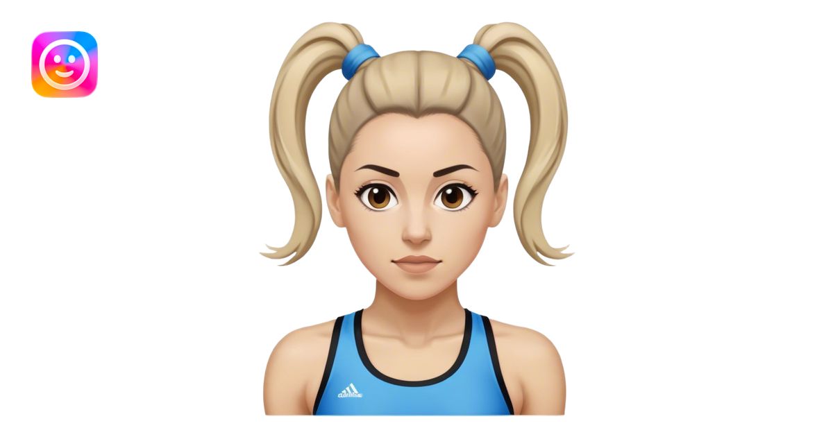 Melanie chisholm with a high ponytail wearing athletic attire emoji ...