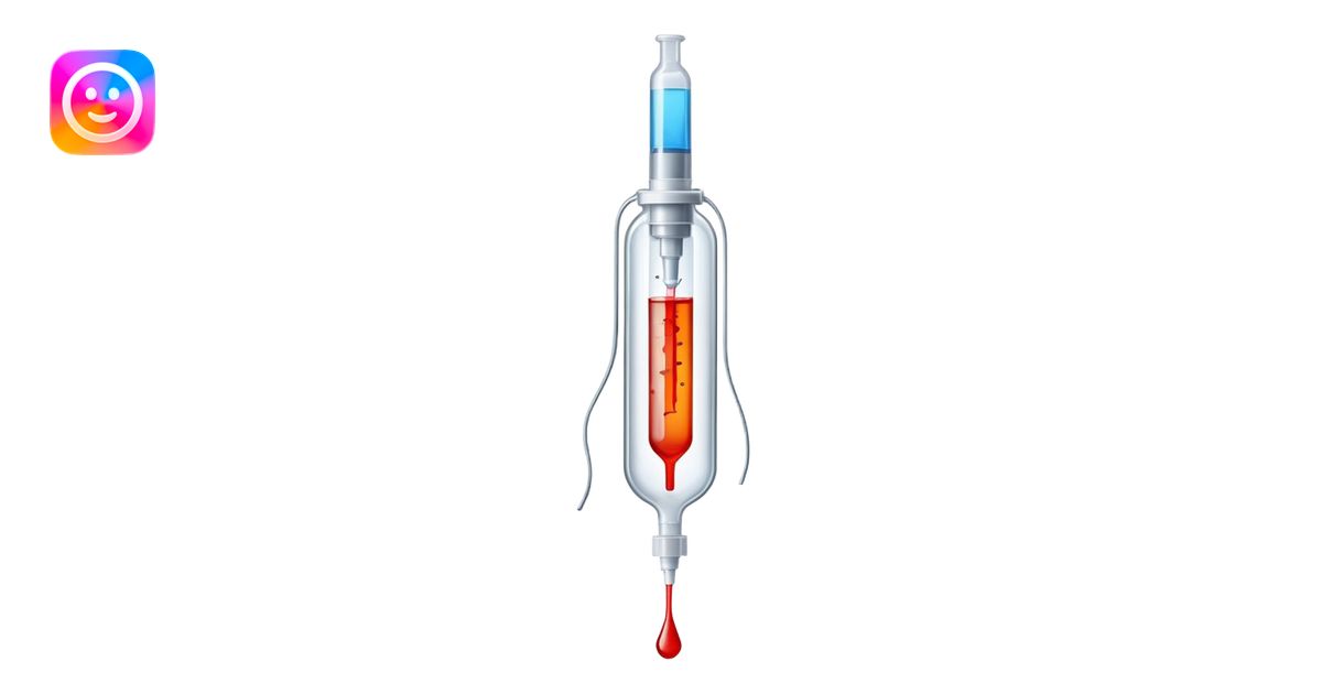 loading icon made of a syringe and IV drip emoji | AI Emoji Generator