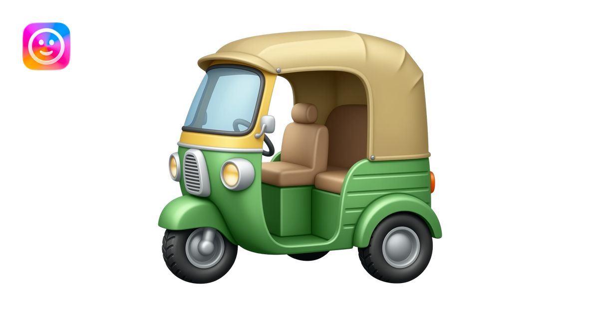 Cute auto rickshaw emoji | AI Emoji Generator