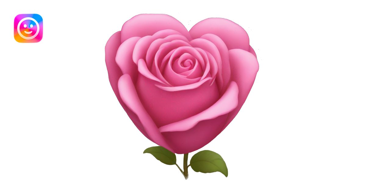 Corazón rosa emoji | AI Emoji Generator