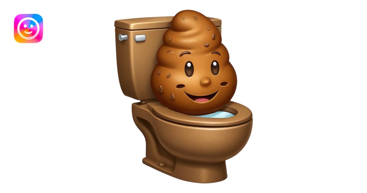 Emoji qui fait caca dans les toilettes emoji | AI Emoji Generator